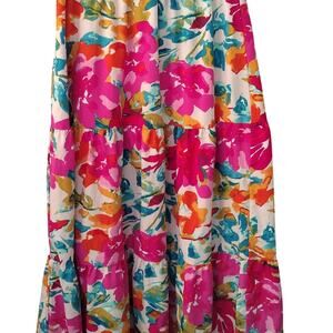 Shein Floral Print Maxi Skirt Size Small Women's Whimsical Cottage Core